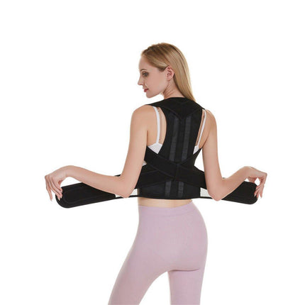 Adjustable Back Posture Corrector Brace Lumbar Shoulder Support Belt for Unisex