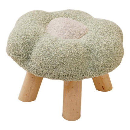 Small Flower Short Stool for Entryway or Living Room Shoe Bench or Footrest