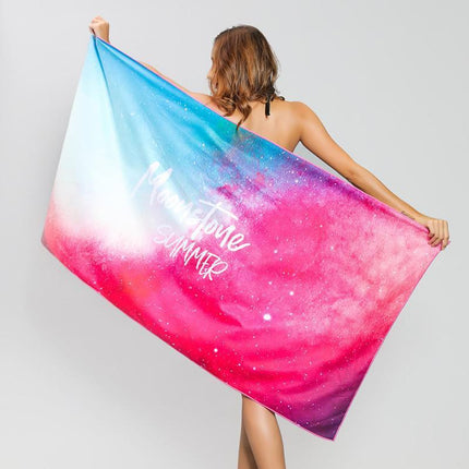 Sand Free XL Beach Towel + Bag Quick Dry Microfibre Compact Light Swimming - Aimall