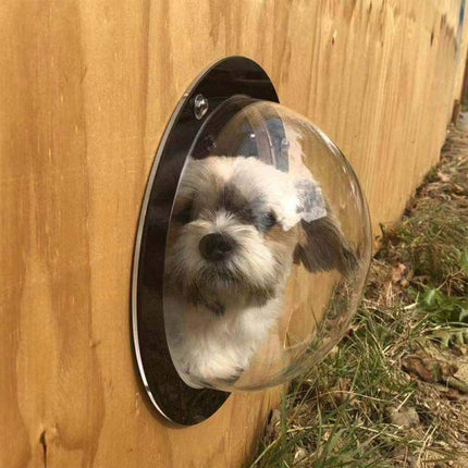 Dog Porthole Window Round Transparent for Fence Pet Peek Look Out Durable Dome - Aimall