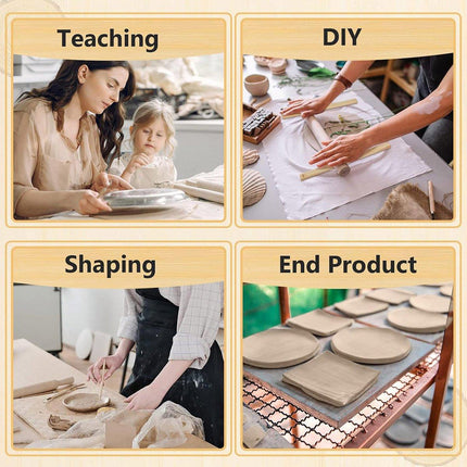10pcs Wooden Pottery Clay Tools Rolling Plate Square Long Plate Pottery Ruler