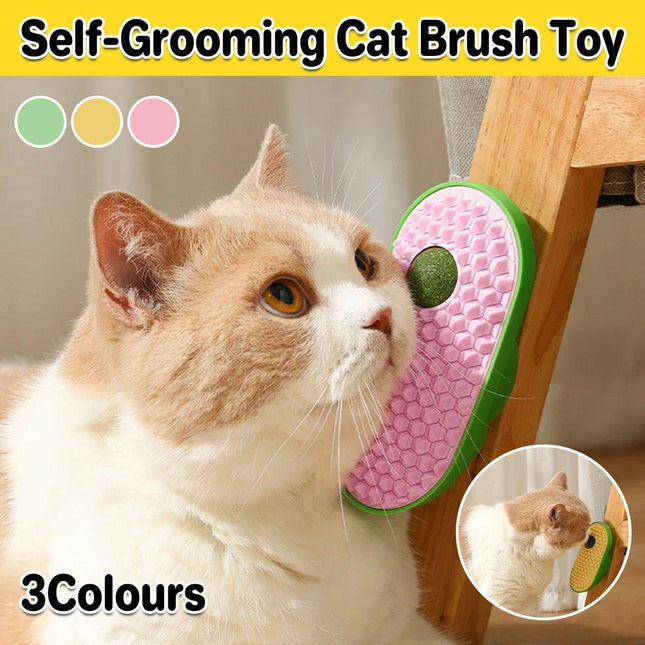 Cat Scrubber Toy for Cats Self Grooming Hair Removal Scratching Face Massage