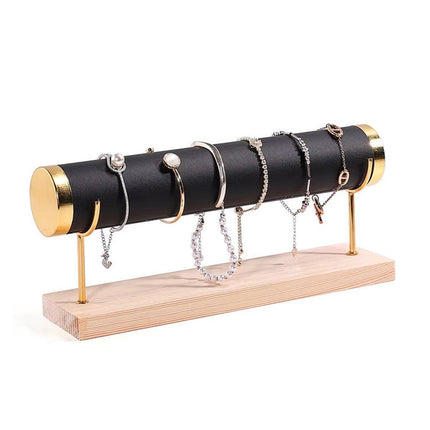 Wooden Bracelet Display Stand Single Tier Watch Bangle Holder Organizer Jewelry