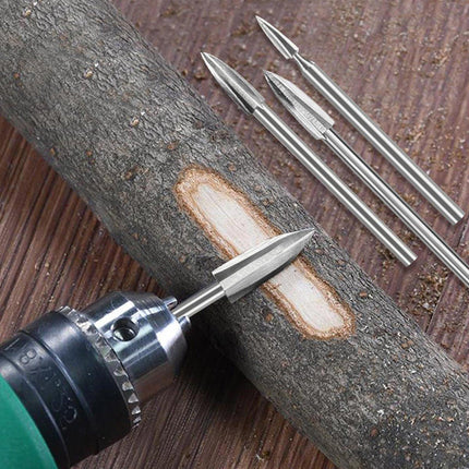 5Pcs Wood Carving Engraving Drill Bits Set Milling Cutter For Dremel Rotary Tool - Aimall