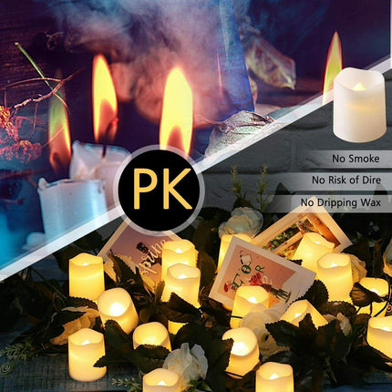 24PCS LED Votive Flameless Tea Candle Light Wedding Church Decoration - Aimall