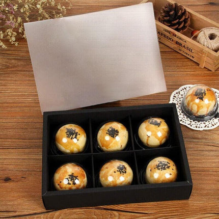 10PCS Cake Box with Transparent Lids Gift Packaging Boxes for Moon Cakes Cookie - Aimall
