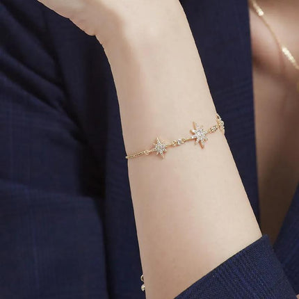 Luxury Zircon Rhinestone Round Bangle Bracelet for Women