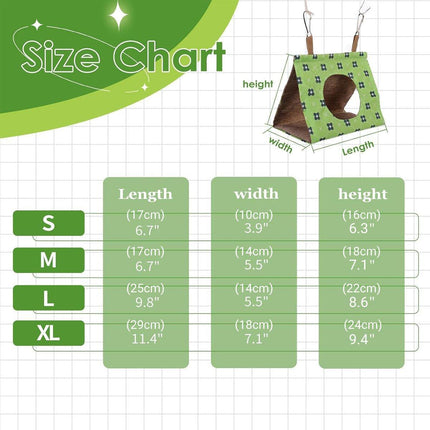 Triangle Hanging Bird Nest Parrot Sleeping Bed Summer Shelter for Other birds