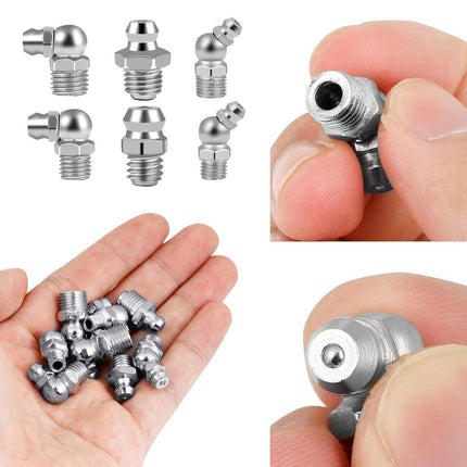 50PCS Hydraulic Grease Zerk Assortment Lube Lubrication Fittings Kit Straight