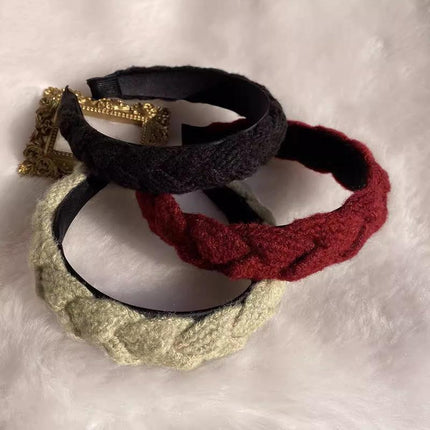 Women Ladies Twist Braid Hairband Wide Hairband Hoop Accessories Head Band Party - Aimall