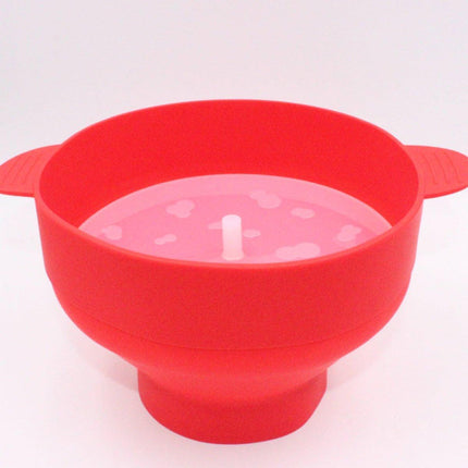 Popcorn Popper Maker Microwave Silicone Collapsible Bowl Container w/Lid Kitchen