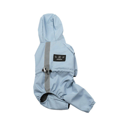 Outdoor Reflective Waterproof Dog Raincoat Breathable Four Legged Pet Jacket
