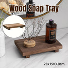 Wooden Soap Dish Storage Shelf Tray Rack Storage Box Case Bathroom Home Decor