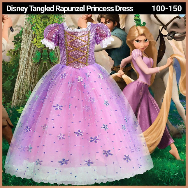 Long Hair Princess Dress Snow White Purple Dress AU - Aimall