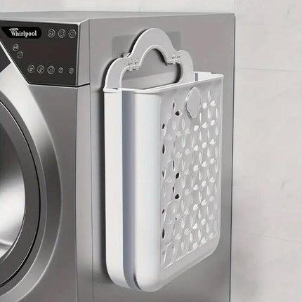 Household Foldable Dirty Clothes Basket Wall Mounted for Bathroom Storage