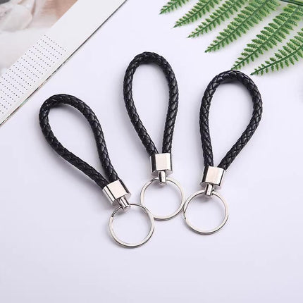 Handmade Leather Rope Keychain Car keychain Bag Pendant Accessories - Aimall