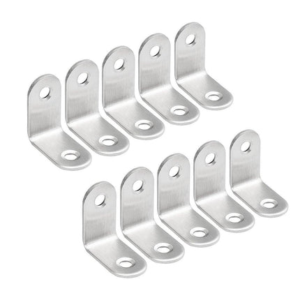 10pcs 90-degree L Type Angle Brackets Right Angle Fixed Support Furniture Connector