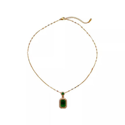 Vintage Paraiba Tourmaline Emerald Gemstone Earrings Ring Necklace Women Gift - Aimall