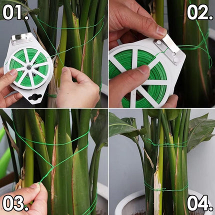 5Rolls Plant Tying Strap Garden Plastic Rope for Climbing Plant Support Fixed