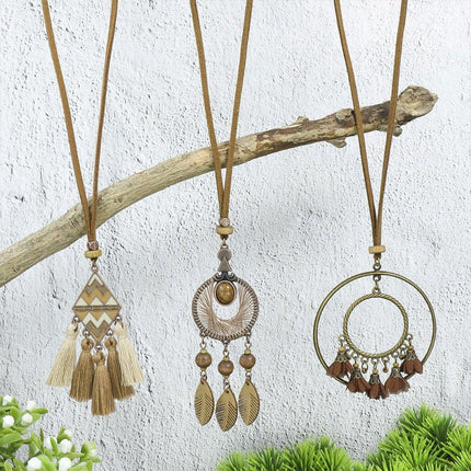 Long Bohemian Necklace Romantic SU Pendant Retro National Style Collars Jewelry