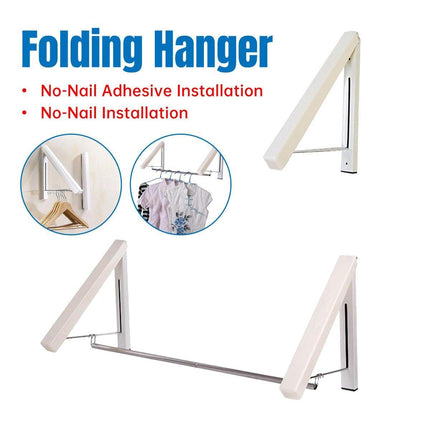 Mini Wall Hanging Retractable Clothes Drying Rack Space Saving Laundry Hanger