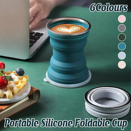 Silicone Folding Travel Mug Portable Retractable Collapsible Mug Outdoor Camping