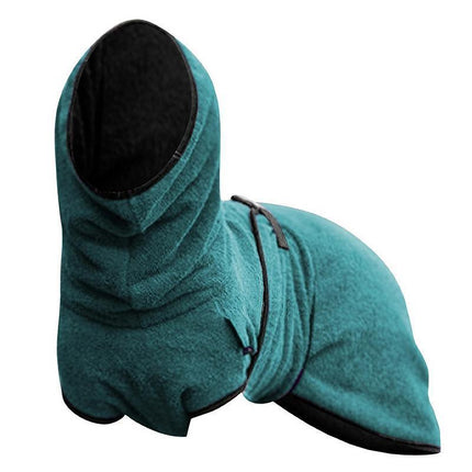 Pet Bathrobe Clothes Dog Towel Drying Robe Soft Warm Super Absorbent Lake Blue - Aimall
