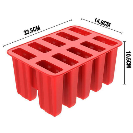 Silicone Ice Mould Cream Block Molds icy Pole Jelly Pop Popsicle Maker 10 Frozen - Aimall