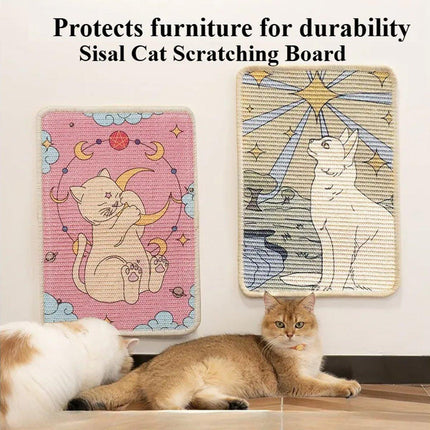 Sisal Cat Scratching Mat Wall Sticker Vertical Wear-resistant Claw Sharpening