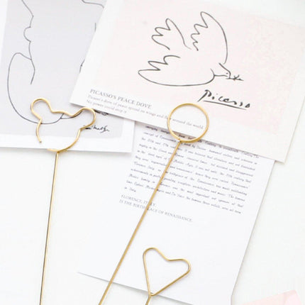 100pcs Flower Metal Clips Holders Gift Florist Bouquet Blessing Card Clips Set