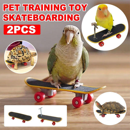 2pcs Parrot Finger Scooters Toys Interactive Parrot Play Scooter Set for Birds