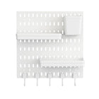 Wall Mounted Pegboard Storage Rack No Drill Organizer Tool Shelf Home Office