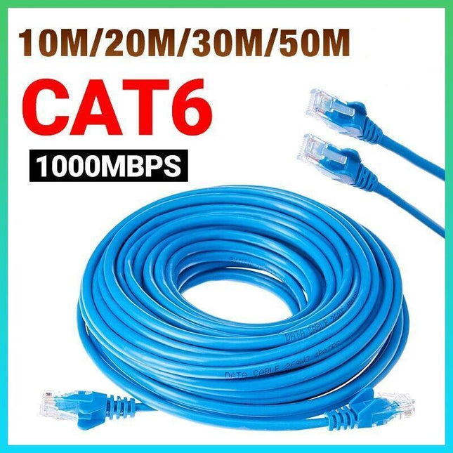 10M 20M 30M 50M Ethernet Cat6 LAN Cable 1000Mbps - Aimall