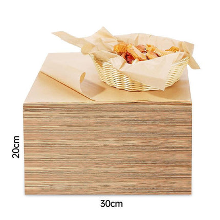 200X Wood Colour BBQ Parchment Deli Sandwich Wrap Paper Oil Paper Recycled Liner