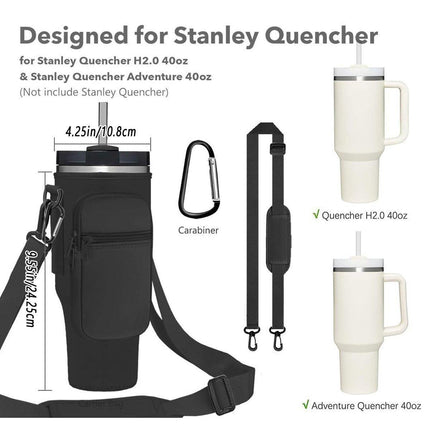 Portable Cup Sleeve Drink Holder Reusable Water Bottle Carrier Travel Bag