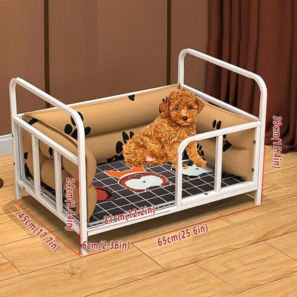 Durable Dog Kennel Bed Frame Raised Pet Bed for Small and Large Dogs Outdoor Use