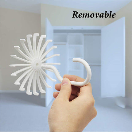 Plastic Mini 360 Degree Rotating Tie Hanger Closet Organizer Space Saving Tool