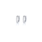 7sizes Hoop Earring Silver Zirconia Ear Huggie Hoop Cartilage Piercing Jewellery - Aimall
