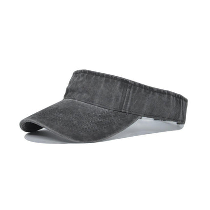 Unisex Summer Denim Sun Visor Cap Breathable Washed Running Hat UV Protection