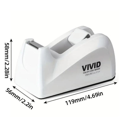 Transparent Tape Dispenser Holder Tape Cutter Refillable Desk Tape Holder