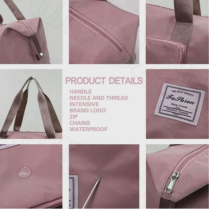 Large Capacity Travel Bag Foldable Luggage Tote Lightweight Storage Duffel Bag