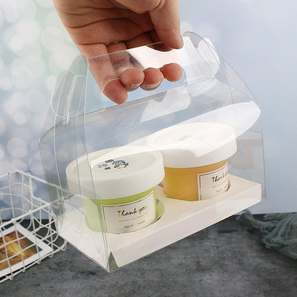 25pcs Transparent Portable Baking Box for Lasagna Mousse Cake Western Point Food