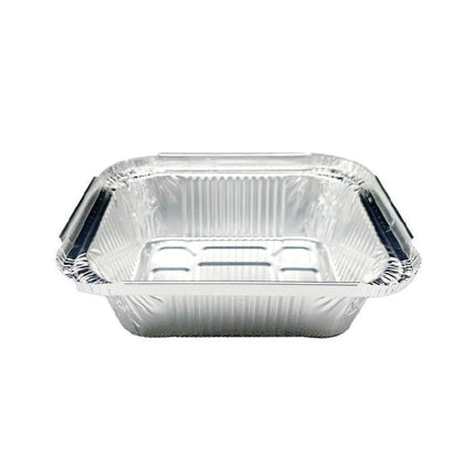 125PCS Disposable Quadrate Tin Foil Pans Oven Grill Safe Non-Stick Baking Trays