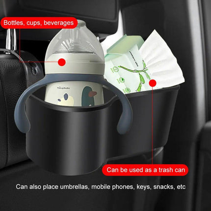 2pcs Cup Bottle Holder Phone Mount Headrest Car Back Seat Organizer Storage Box