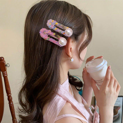 Colourful Knitted Hair Clip Fashion Hair Accessory for Women Cute Bangs Clip