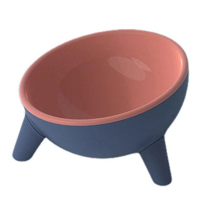 Raised Cat Bowl Pet Feeder Pet Bowl Elevated Dog Bowls 15° Tilted Pet Water Bowl - Aimall