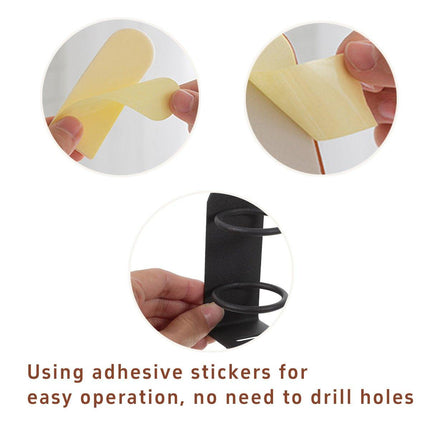 2pcs Iron Wall Mounted Toothbrush Holder No Punch Bathroom Storage Shelf Rack