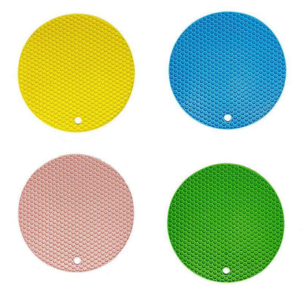 2Pcs Silicone Pot Holder Trivet Mat Hot Pads Non-Slip Heat Resistant Bpa Free - Aimall