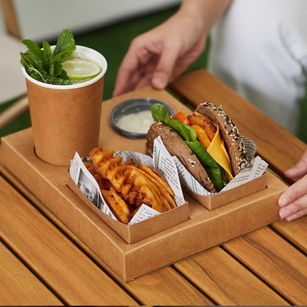 25/50pcs Meal Box for Hamburger Sandwich Snack Packaging Picnic Food Boxes