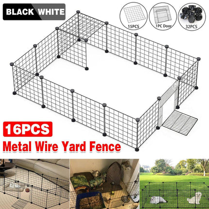 16pcs Large Cat Cage Indoor Cat Villa Double Layer Cat House Anti-jump Cat Fence